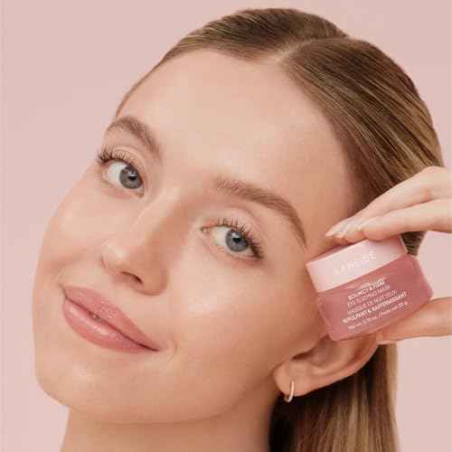 LANEIGE Bouncy & Firm Eye Sleeping Mask: Depuff and Firm with Peony & Collagen Complex, Ceramide, & 5D Hyaluronic Acid