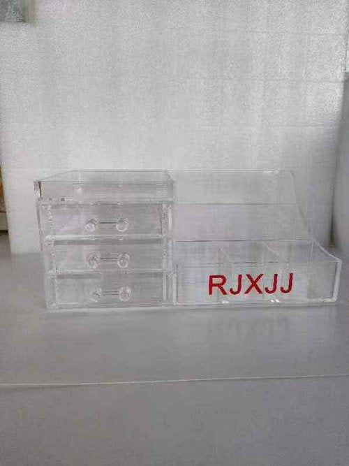 RJXJJ Transparent Acrylic Cosmetic Makeup And Jewelry Storage Box -Storage Plastic Cases -Great For Bathroom