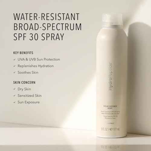 HydroPeptide Solar Defense Body SPF 30, Broad Spectrum, Water Resistant Sunscreen, Hydrates and Soothes, 6 Ounce