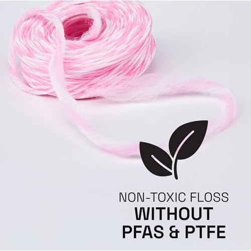 REACH ULTRACLEAN Gentle Gum Care Expanding Floss ? Woven, Non-Waxed, PFAS-Free with Vitamin E, for Sensitive Gums, Cinnamon Mint 55YD (3-Pack)