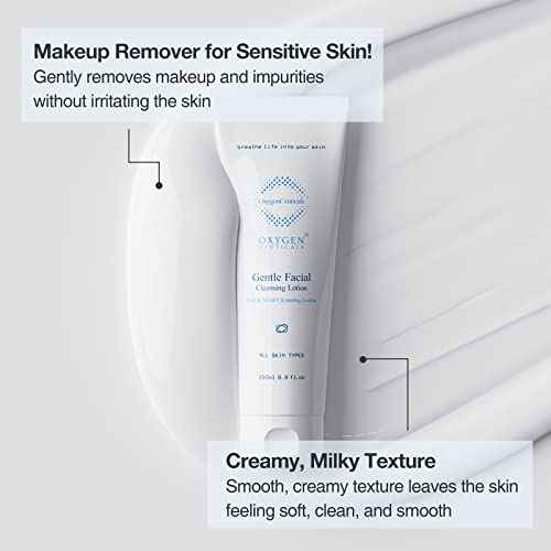 OxygenCeuticals Gentle Facial Cleansing Lotion ? Hydrating Cleanser for Sensitive & Dry Skin, Removes Makeup Residue & Impurities Without Greasy Feel, Enriched with Botanic Oils 8.8 fl.oz (250ml)