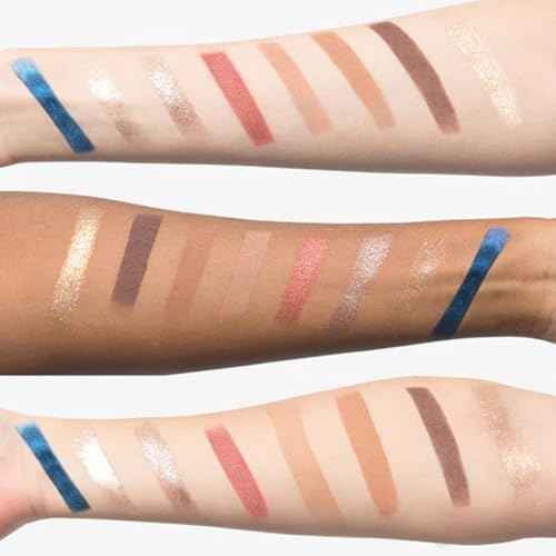 SARELLY, La Mil Sombras Palette, 8 Shades & 4 Finishes, with Mirror and Makeup Brush, Sarelly Creative Lab
