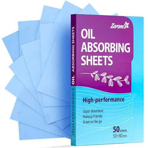 High-Performance Oil Absorbing Sheets for Face - 50 sheets - Makeup Friendly Blotting Papers for Oily Skin - Oil Blotting Sheets for Face