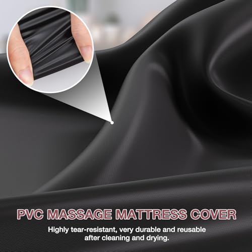 Noverlife 87x51in Massage Table Sheet, Reusable Wax Mat Pad Waterproof Massage Bed Cover Sheet, PVC Waxing Mat for Esthetician Bed Oilproof Waxing Table Sheet Fabric SPA Bed Cover for Beauty, Tattoo