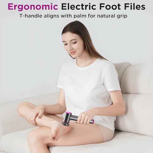 Electric Foot Callus Remover, Apply Oil,Electric Foot File,Reusable Nano-Glass Head, Ergonomic Electric Callus Remover for feet, Rechargeable Pedicure Tools for Feet