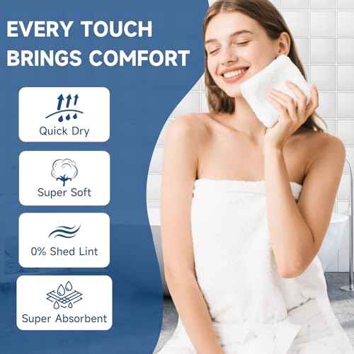 Coral Velvet Washcloths Bulk -240 Pack, Highly Absorbent and Soft White Face Towels, Multi-Purpose Washcloths and Hand Towels for Bathroom, Hotel, Spa and Gym, 12 x 12 inches