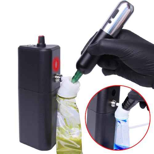 Tattoo Needle Cleaner Machine,Auto Sensor Flushing,Cleaning Tattoo Ink,With Magnetic Suction Function,Portable,to Clean Professional Cartridge Needle and Tip(Cordless Version) (BLACK)