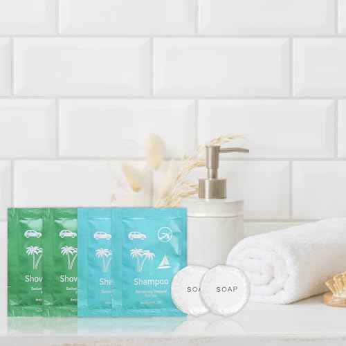 Travel Size Soap and Shampoo,Travel Size Body Wash and Shampoo Bulk 0.28fl Oz,Travel Size Shower Gel Set£¬Shampoo Bulk Travel Size ,Hotel Supplies Bulk Hygiene Kits for Homeless Hotel (Pack of 100)
