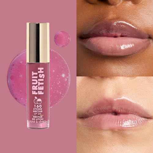 Milani Fruit Fetish Lip Oil Bundle with Vitamin E for Instant Hydration, Fruit Extract Infused Lip Treatment and Moisturizing Lip Gloss - Blackberry Agave + Lychee Nector, 2pk