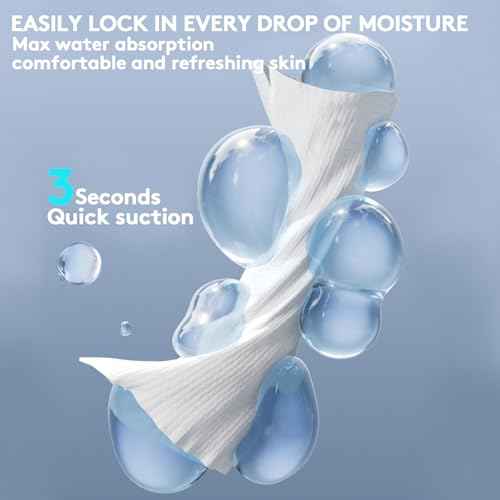 RGBB Clean Face Towels 10"¡¿12", Disposable, Ultra-Absorbent, Hypoallergenic & Soft Makeup Remover Dry Wipes, Pamper Your Face, Hygienic Towelettes, for All Skin Types£¨200 Count£©