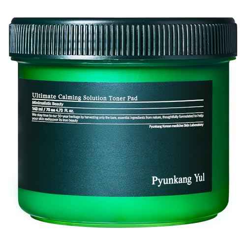 Pyunkang Yul PKY Ultimate Calming Solution Toner Pad for Sensitive Skin with Patented Ingredients, Intensely Calms & Soothes Rednes with CICA & Tea Tree, Korean Skincare (70 Pads)