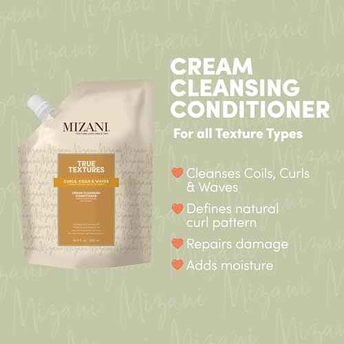 Mizani True Textures Cream Cleansing Conditioner, With Coconut Oil, Paraben & Sulfate-Free. For Curly Hair
