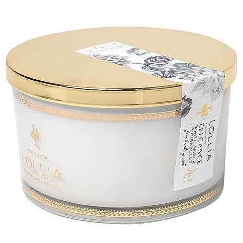 Lollia Elegance Fine Bath Salts, 20 oz. ? White Amber & Mirabelle Luxury Bath Essential for Women