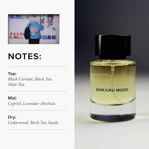 Blind Barber Shinjuku Mood Eau De Parfum - Smoky Cologne for Men - Notes of Tea, Suede, Birch Tar & Lavender - Long Lasting Perfumes for Men (1.69 Fl oz)