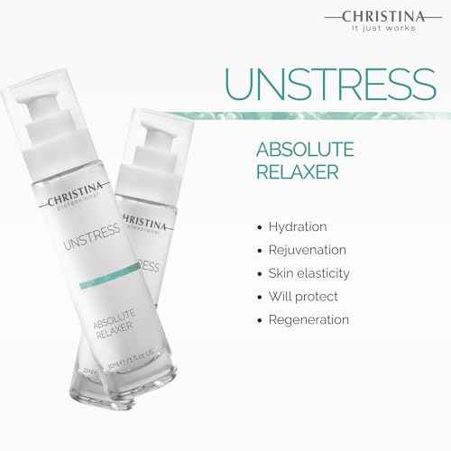 Christina Unstress Absolute Relaxer Peptide Serum For Face with Hyaluronic Acid | Boosts Collagen and Elastin | Face Serum with Easy Application For All Skin Types