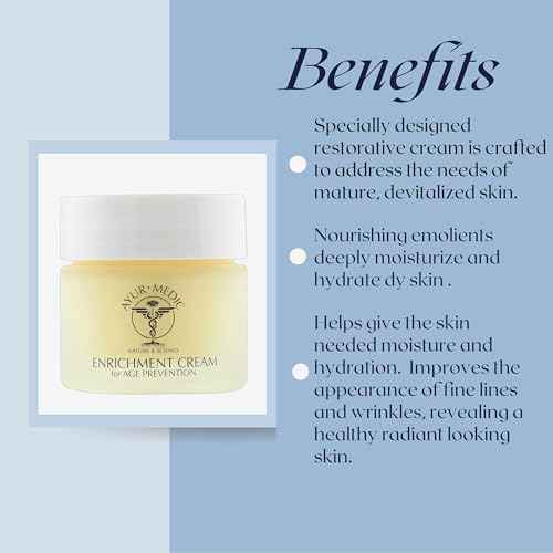 Ayur-Medic Nature and Science Enrichment Cream ? 2 oz Mature, Devitalized, and Sun-Damaged Skin. Contains Palmitoyl Tripeptide-5, CoQ, 10 Plus Ingredients to Deeply Moisturize Skin