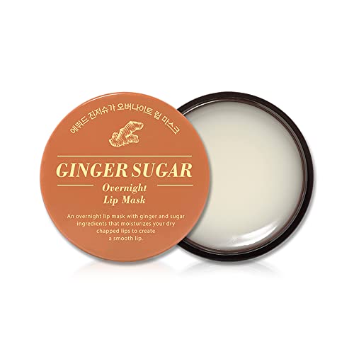 ETUDE Ginger Sugar Overnight Lip Mask 25g | Korean Lip Sleeping Mask Skin Care | Smooth and Moist Lips | Natural Ingredients Nourish & Hydrate Ginger Shea Butter Give Moisturizing Effect