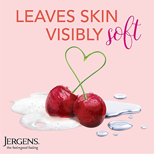 Jergens Original Scent, Cherry Almond, Dry Skin Moisturizer and Softening Body Wash, 2ct Bundle