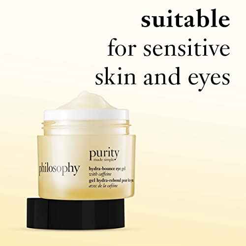 philosophy purity made simple hydra-bounce eye gel - with meadowfoam seed oil, shea butter & gingko extract – provides 24-hour hydration for brighter & smoother skin - 0.5 fl oz