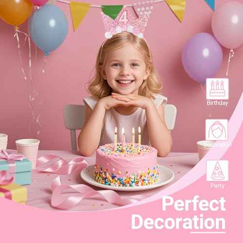 Birthday Tiara Crown with Sash for Party Decorations