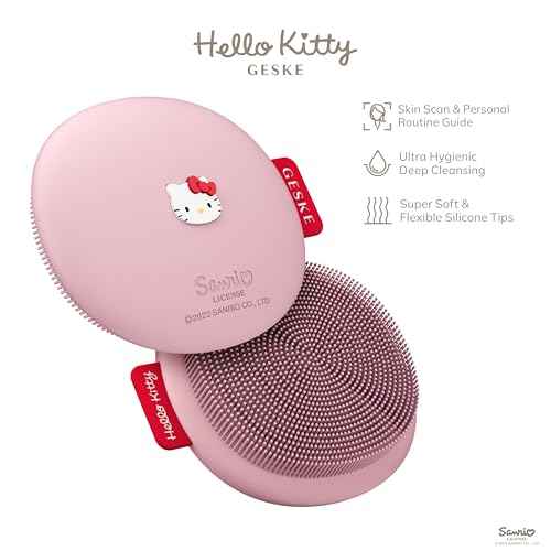GESKE x Hello Kitty SmartAppGuided Facial Cleansing Brush | 3 in 1 | Gentle Cleansing
