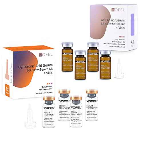 Anti Aging Serum Hyaluronic Acid Serum For Face BB Glow Starter Kit Serum Ampoules for Skin Treatment Kit 0.35 oz 8 Vials