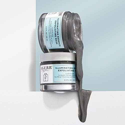 Averr Aglow Illuminating Essence Exfoliating Mask, Peel Dead Skin, Acne, Dark Pores Minimizer, Natural Solution Facial Mask Skin Care, Hydrating Face Treatment