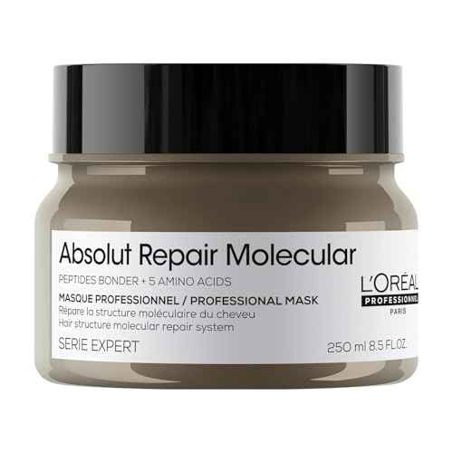 L'Or?al Professionnel Paris Absolut Repair Molecular Hair Mask - Repairs Damage & Restores Strength For Extremely Dry Damaged Hair, Extra Detangling & Hydration, Peptides Bonder