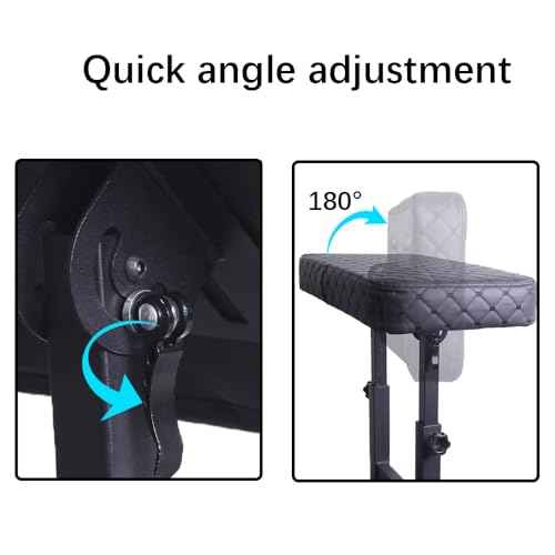 Heavy Duty Tattoo Armrest Stand-Height Adjustable Soft Tattoo Armrest with Magnetic Adjustable Tattoo Table Station for Tattoo Supplies, Professional Tattoo Furniture (Tattoo Armrest Stand)