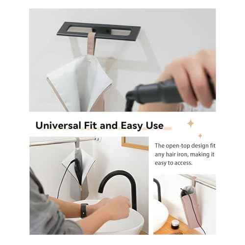 Hot Iron Holder & Mat, Heat Resistant Travel Bag for Curling Iron, Flat Iron - Hair Tool Organizer for Home, Travel