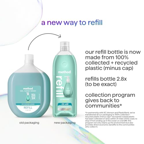Method Gel Hand Soap, Refill, Waterfall, 34 oz (Packaging May Vary)