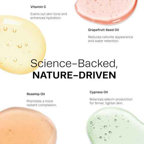 Hot Vita Vitamin C Body Oil ? Hydrating & Firming Natural Blend with Rosehip & Cypress Oils ? Evens Skin Tone, Reduces Cellulite Appearance, Boosts Radiance & Promotes Collagen Production