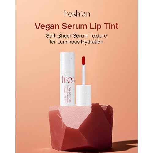 FRESHIAN Vegan Serum Lip Tint (05 Rough, 0.21oz) - Long-Lasting Moisturizing Formula, Lightweight Lip Stain. Korean Makeup Skin Care. Luminous, Hydrated Lips.