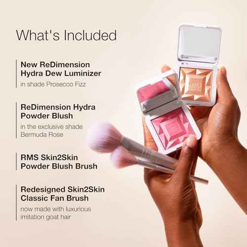RMS Beauty Redimension Hydra Powder Blush ? Hydrating Mineral Powder Blush with Buildable Natural Color, Lightweight Long-Lasting Finish, Clean & Cruelty-Free 0.15 oz