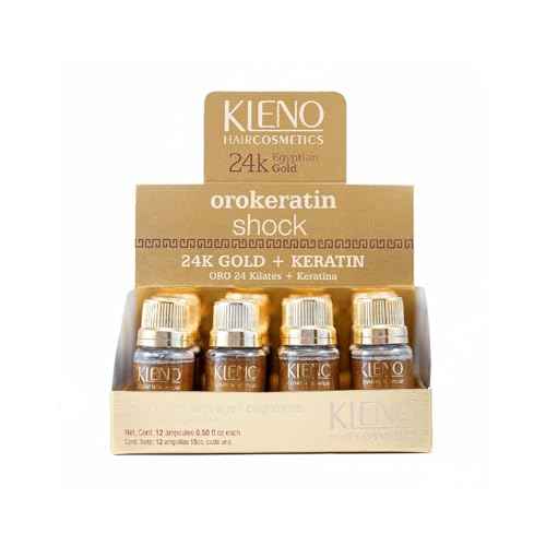 Shock OroKeratin 24K Gold + Keratin | 12 ampoules 0,50 fl Oz (15cc.)