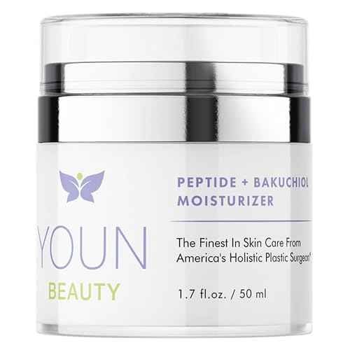YOUN Beauty Peptide + Bakuchiol Moisturizer by Holistic Dr. Anthony Youn ? Paraben-Free Retinol-Alternative Face Moisturizer to Support Collagen Production, Skin Hydration and Elasticity, 50ml