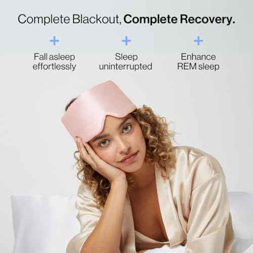 Dore & Rose Deep Sleep Mask Light Blocking, 23 Momme Mulberry Silk Eye Mask, Ultra Soft, Adjustable - Travel Sleeping Mask for Men & Women - Pink