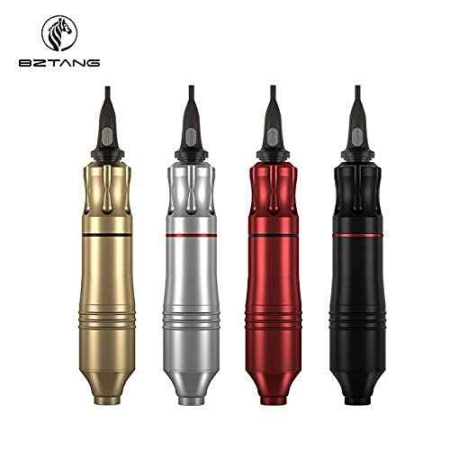 Complete Beginner Tattoo Kit Motor Pen Machine USA Color Inks Power Supply Set Needles (black)