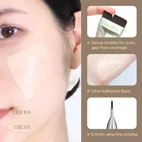 Korean Piccasso Brush FB11 Spatula Brush ? Professional Foundation Brush for Liquid Makeup, Flat and Soft Bristles for Seamless Application, Ideal for Liquid Foundation and Cream Face Makeup