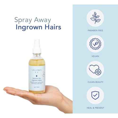 Ingrown Hair Treatment Spray ? Prevent & Treat Razor Burn, Ingrown Hairs, Hair Bumps, Bikini Bumps ? Post-Wax & Shave Toner for Women, Men & Teens ? Natural Ingredients ? 4 oz ? Made in USA