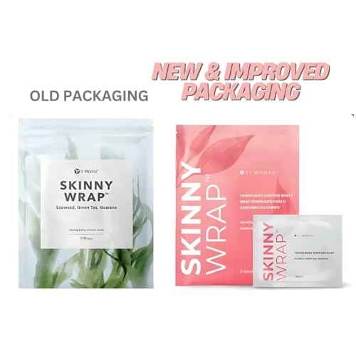 It Works! Skinny Wrap ? 3 Count Firming Body Contour Wraps with Seaweed, Green Tea & Guarana ? Toning & Tightening Wraps for Belly, Arms & Thighs ? Fast Acting Spa Body Wraps