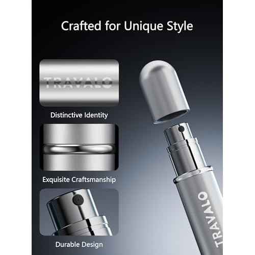 Refillable Perfume Atomizer, Bottom Filling Fragrances Perfume Bottle, Mini Cologne Dispenser, Travel sized, Portable Sprayer for Women Men, Gift