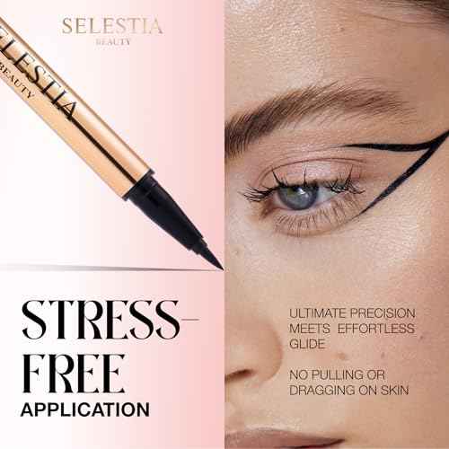 Black Liquid Eyeliner Pencil Queen Cobra ? Long-Lasting ? Quick-Drying, No Flaking ? Thin Applicator & Intense Color ? 0.016 fl.oz