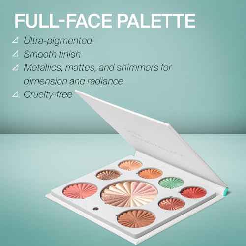 OFRA Mini Mix Face Palette Good To Go - 2-in-1 Full Face Makeup Palette with Blush, Eyeshadows, Highlighter, and Bronzer - Powder Makeup Palette - Travel-Friendly, Cruelty-Free, and Refillable Pans