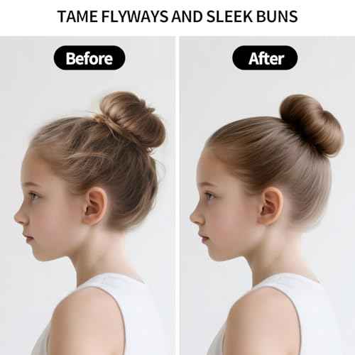 Hair Wax Stick & Slick Back Hair Brush for Tame Flyaways, Frizz, Sleek Ponytail, Buns | Pomade/Balm/Gel Stick for Woman, Styling Accessories for Girls, Kids