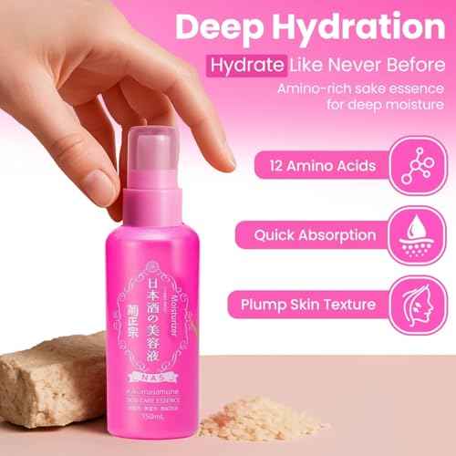 Kikumasamune Face Moisturizer for Dry, Oily, Sensitive Skin (Facial Toner Lotion+Serum)