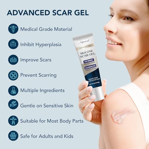 Silicone Scar Gel: Silicone Gel for Scars - Improve Scar Appearance for Old and New Scars - Medical Grade Silicone - Advanced Scar Gel - Scalds - Surgery - Injury - Stitches - Burns - 20g