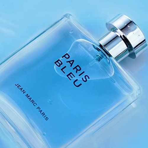 Jean Marc Paris Paris Bleu Homme Eau de Toilette Spray, 3.4 fl. oz., blue, Men's Cologne, Fresh Cologne, Notes of Bergamot, Lavender and Leather
