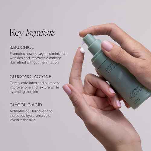 Doctor Rogers Night Repair Treatment. Restoring & Hydrating Anti-Aging Face Serum with Glycolic Acid, 1 Ounce (30 ml)