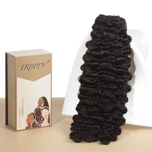TRIIPPY Real Raw Burmese Curly Bundles Human Hair,100% Burmese Raw Hair Sew in Weave Single Bundle,Triple The Lifespan Over Regular Virgin Hair Bundle,No.1 Raw Hair Brand On Amazon(20 Inch)